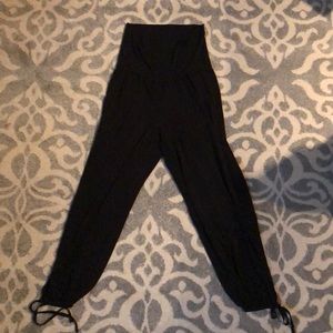 Onzie fold over ankle tie workout pants